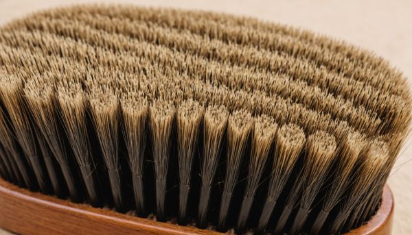 La brosse en poils de sanglier fait briller la fibre