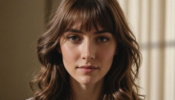 La frange rideau encadre le visage avec beaucoup de charme